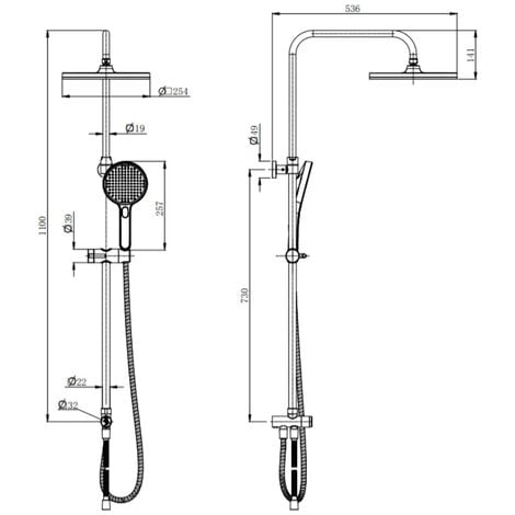 CURSEUR BARRE D18 CHROME 