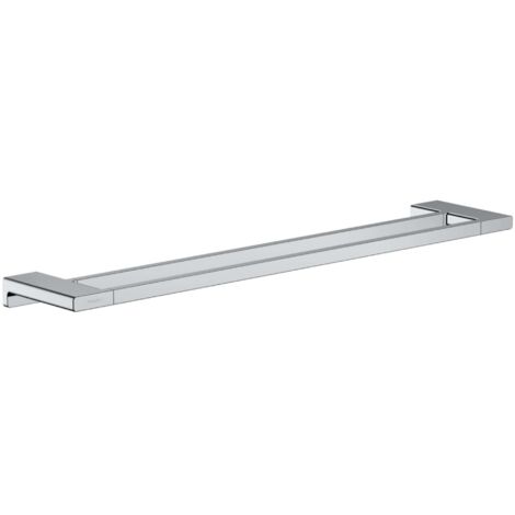 Hansgrohe – Porte-serviette double mural 648mm – Fixation cachée – Métal chromé – Distance de perçage 626mm – Diamètre trou 6mm