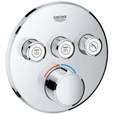Grohe – Mitigeur de douche encastré 3 sorties 29146000 – Laiton – Débit 22/26 l/min – Technologie EcoJoy pour économie d'eau
