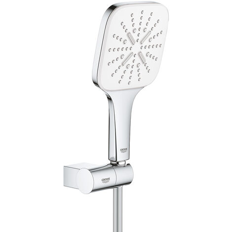 Rainshower Smartactive 130 Cube Douchette à main avec support mural + Flexible 1,5m, Chrome (26588LS0)