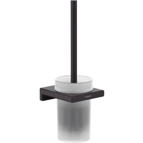 AddStoris Porte-brosse WC mural en verre mat, Noir mat (41752670) (1/9)