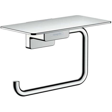 Hansgrohe – Porte-papier toilette 41772000 – Métal chromé – Montage mural avec fixation cachée – Dimensions 150 x 98 x 80 mm