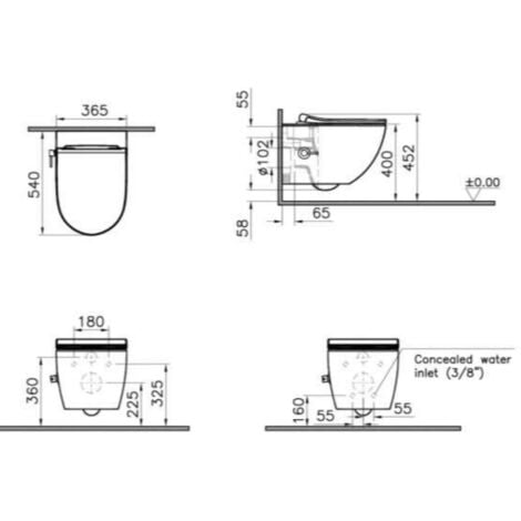 TOILETTE BIDET SUSPENDUE RIM-EX SATINF011RREXPBFCT SWISS AQUA TECHNOLOGIES  - Queramic France