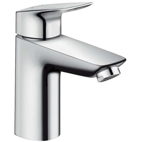 Hansgrohe – Mitigeur de lavabo 100 avec garniture de vidage Push-Open – Finition chrome – Technologie AirPower – Limiteur de température réglable – 71107000 (1/10)
