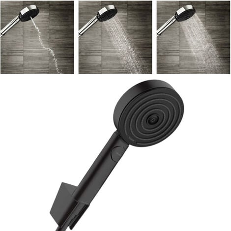 Hansgrohe Vernis Shape Pulsify Set de douche tout en 1 avec Douche de tête 230 XXL + Douchette à main 3 jets, Noir mat