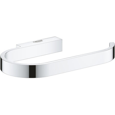 Grohe – Dérouleur de papier mural en métal sans couvercle – Finition chrome brillant – Montage mural apparent avec fixations cachées
