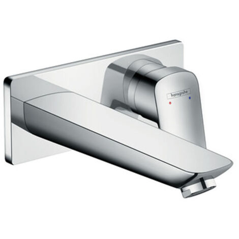 Hansgrohe – Mitigeur lavabo mural encastré 195mm – Finition chromée – Débit 5 l/min – Cartouche céramique avec limiteur de température