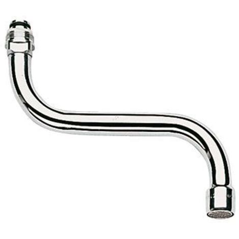 Grohe – Tuyau sortie évier de cuisine mural – Robinet chrome – Bec 150 mm – Filetage plomberie – Longueur 1,5 m (1/4)