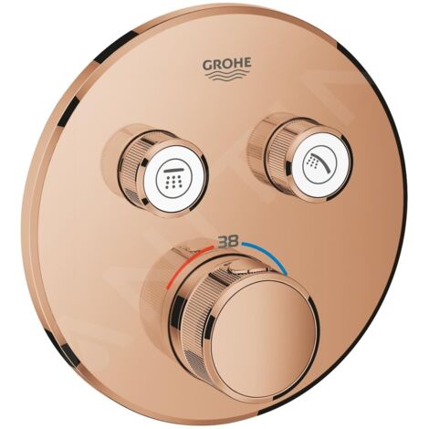 Grohtherm Smartcontrol, Thermostatique pour installation encastrée 2 sorties, Warm Sunset (29119DA0)