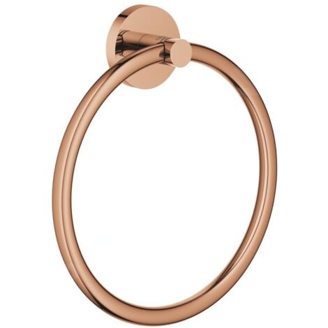 Grohe Essentials Anneau porte-serviette en métal avec fixations cachées, Warm Sunset (40365DA1)