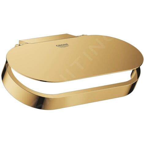 Porte papier toilette Grohe SELECTION avec couvercle or brillant (1/4)