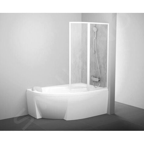 Supernova Pare-baignoire 150x170cm, 2 volets, orientation droite, Blanc (76PB010041) (1/4)