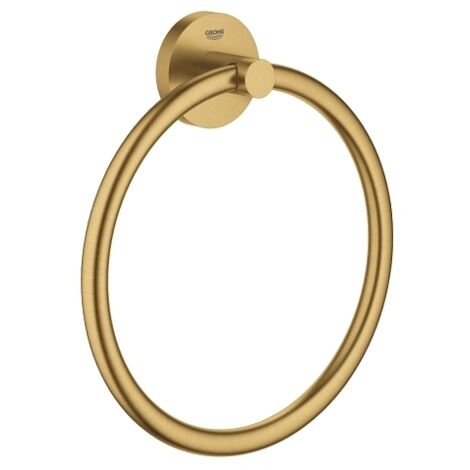 Grohe Essentials Anneau porte-serviette en métal avec fixations cachées, Cool Sunrise brossé (40365GN1)