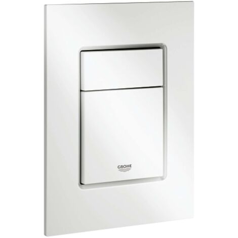 Grohe – Plaque de commande WC double touche 37535SH0 – Skate Cosmopolitan S – Dimensions 130x172mm – Installation verticale – ABS blanc alpin (1/5)