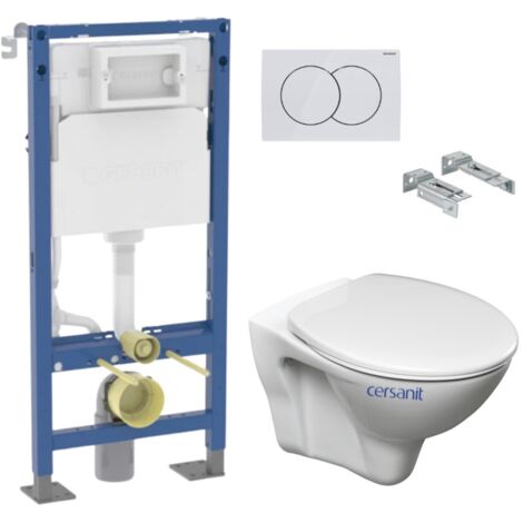 Pack Autoportant Bati-support Geberit Duofix + WC suspendu Jika Neo + Plaque blanche (S-LineProGebX) (1/5)