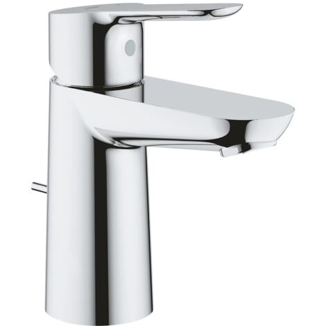 Mitigeur de lavabo avec vidage – Montage monotrou – Levier métallique – Cartouche céramique GROHE Longlife 28 mm – Finition chromée – Mousseur 5,7 l/min