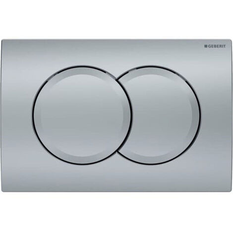 Geberit – Plaque de commande WC – Finition chrome mat – Forme ronde – Système de déclenchement double touche – Dimensions 246x164x23mm - Delta01