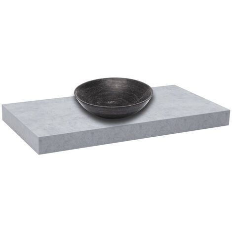 Naturel – Plan vasque béton mat 80x50 cm – DO8050BE – Surface élégante pour salle de bain – Fixations recommandées : KONZOLEP/KONZOLEH