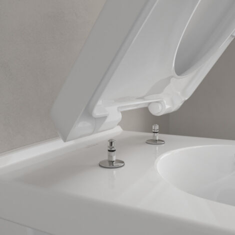 Villeroy & Boch Pack WC Bâti support Villeroy & Boch + WC sans bride Villeroy + Abattant Softclose + Plaque blanche