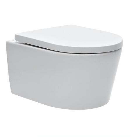 Pack WC Bati Geberit + Cuvette Swiss Aqua technologies sans bride + Abattant soft close + Plaque (GebSATrimless-J)