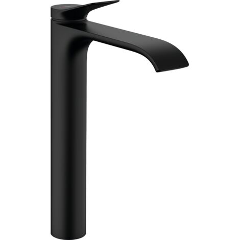Hansgrohe – Mitigeur de lavabo 75042670 noir mat – Hauteur 251 mm – Longueur bec 191 mm – Jet WaterfallStream – Cartouche céramique – Économie d'eau EcoSmart (1/10)
