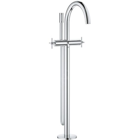Grohe Atrio - Mitigeur de baignoire, montage au sol, avec tuyau d’écoulement orientable, chrome 25044003