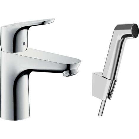 Hansgrohe Focus E2 - Mitigeur de lavabo 100 avec douchette Bidette, chrome 31927000