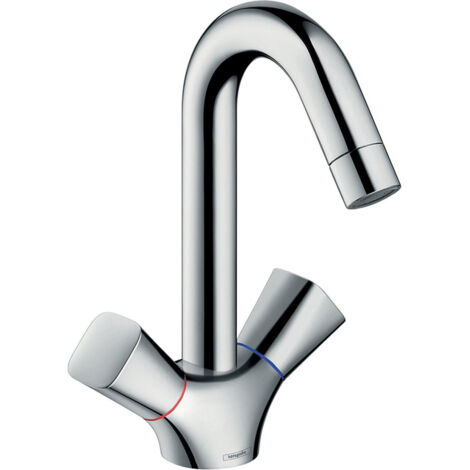 Logis Mélangeur lavabo sans tirette ni vidage, chromé (71221000) (1/5)