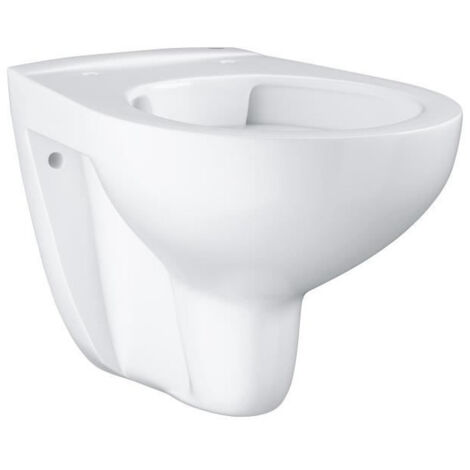 Banyo – Cuvette WC suspendue Rimless en céramique sanitaire blanc alpin – Dimensions 368 x 531 mm – Sortie horizontale – Volume de chasse 3/6 L