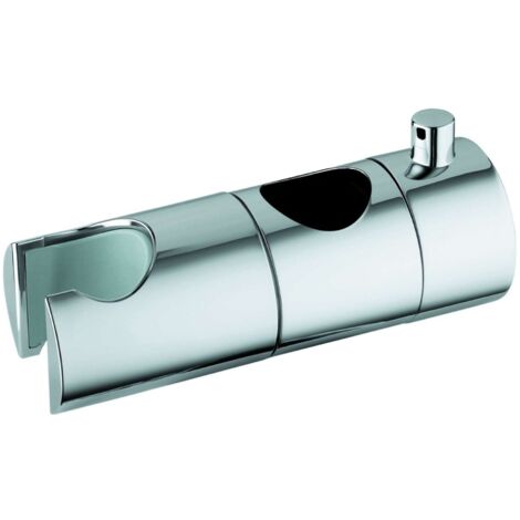 Grohe – Curseur de douche chromé pour barre de 22mm – Support pivotant réglable – Laiton durable – 12140000