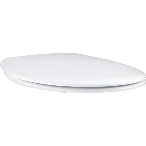 Grohe – Siège abattant WC Bau Ceramic – Duroplast – Charnières inox – Fixation rapide par le dessus – Amovible pour nettoyage facile