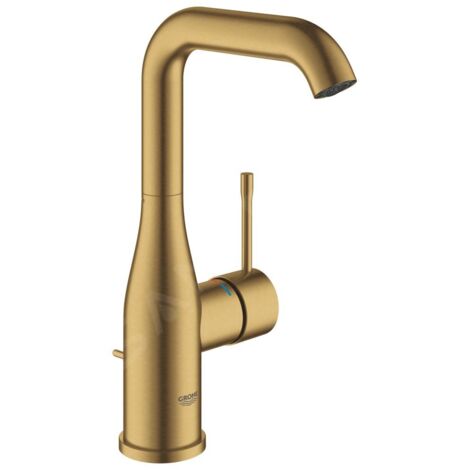 Grohe – Mitigeur de lavabo L finition métal avec levier métallique – Hauteur 244mm – Bec mobile pivotant – Économie d'eau – 32628GN1