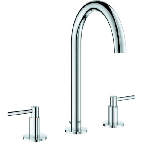Grohe Atrio Mélangeur 3 trous 1/2' Lavabo Taille M, Chromé (20009003)