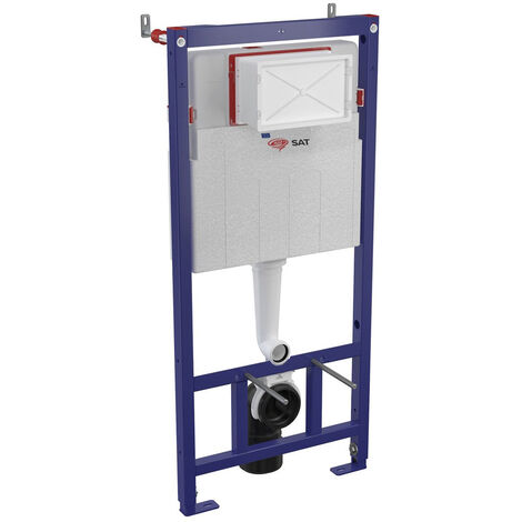 Swiss Aqua Technologies – Ensemble bâti-support WC suspendu 112 cm SATAMSK – Réservoir 9 l – Double rinçage réglable – Installation rapide et durable (1/5)