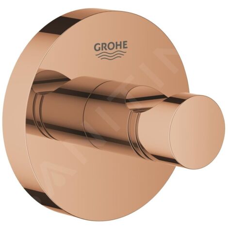 Patère murale en métal Warm Sunset – Fixation encastrée – Finition brillante GROHE StarLight – Pour salle de bain moderne - 40364DA1