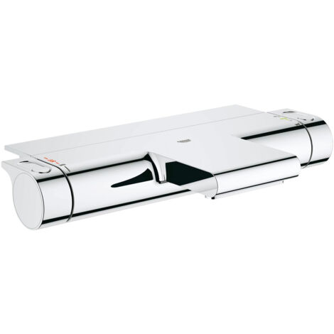 Mitigeur thermostatique bain/douche 1/2'' – Finition chrome – Entraxe 150mm – GROHE TurboStat – Économie d'eau 50% – 34467001