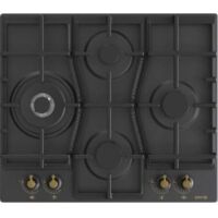 Classico plaque de cuisson au gaz, 4 foyers, noir (GW6D42CLB)