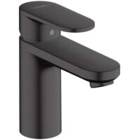 Hansgrohe – Mitigeur de lavabo noir mat avec garniture de vidage – Hauteur 14,3 cm – Débit 5 l/min – Technologie EcoSmart – 71551670