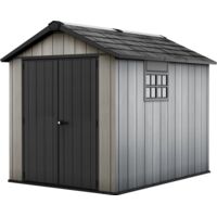 Keter – Abri de jardin résine DUOTECH™ 7x9 – Dimensions 230x287x242 cm – Plancher inclus – Résistant aux intempéries et aux UV