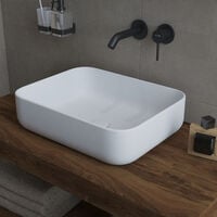 Swiss Aqua Technologies Vasque à poser Infinitio 50 x 39 x 13 cm sans trop-plein, blanc mat (SATINF5039M)