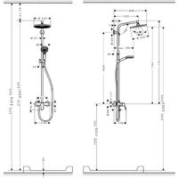 Hansgrohe Set de douche Showerpipe Crometta S 240 1jet, mitigeur mécanique (27269000)
