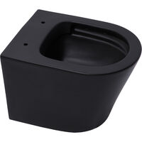 Swiss Aqua Technologies WC suspendu Infinitio noir mat sans bride et fixations invisibles + abattant frein de chute (BlackInfinitio)