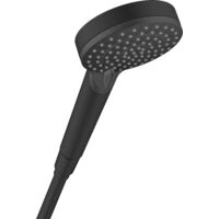 Hansgrohe – Douchette à main Vernis Blend – 2 jets IntenseRain – Noir mat – Économie d'eau jusqu'à 60% – Débit 9,7 l/min sous 3 bars