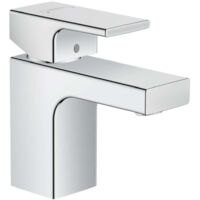 Hansgrohe – Mitigeur de lavabo 71560000 – Chrome – Tirette et vidage synthétique – Débit 5 l/min – Cartouche céramique – EcoSmart 60% d'eau en moins