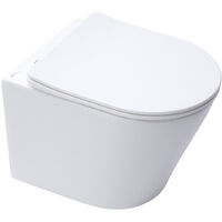 Geberit Pack WC Bâti-support Duofix + Cuvette SAT Infinitio sans bride blanc mat + Abattant frein de chute + Plaque blanche