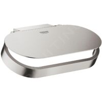 Grohe Selection Dérouleur de papier toilette mural en métal avec couvercle, Supersteel (41069DC0)