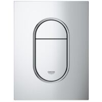 Grohe – Plaque de commande WC Arena Cosmopolitan S 37624000 – Chromé – Laiton – Double touche interrompable – Installation verticale
