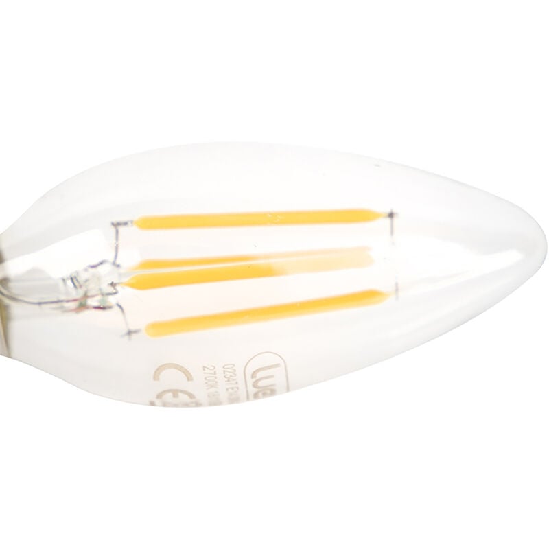 LUEDD Set di 5 lampadine LED E14 candela LED 250lm 2700K dimm