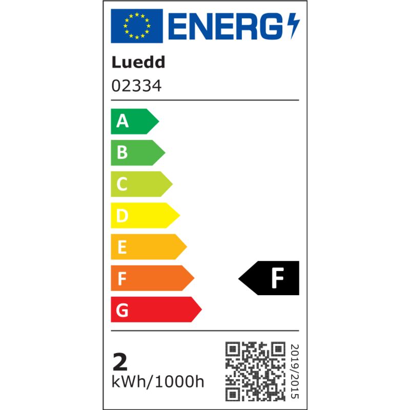 LUEDD Lampada a filamento LED E27 trasparente A60 2W 180 lm 2700K