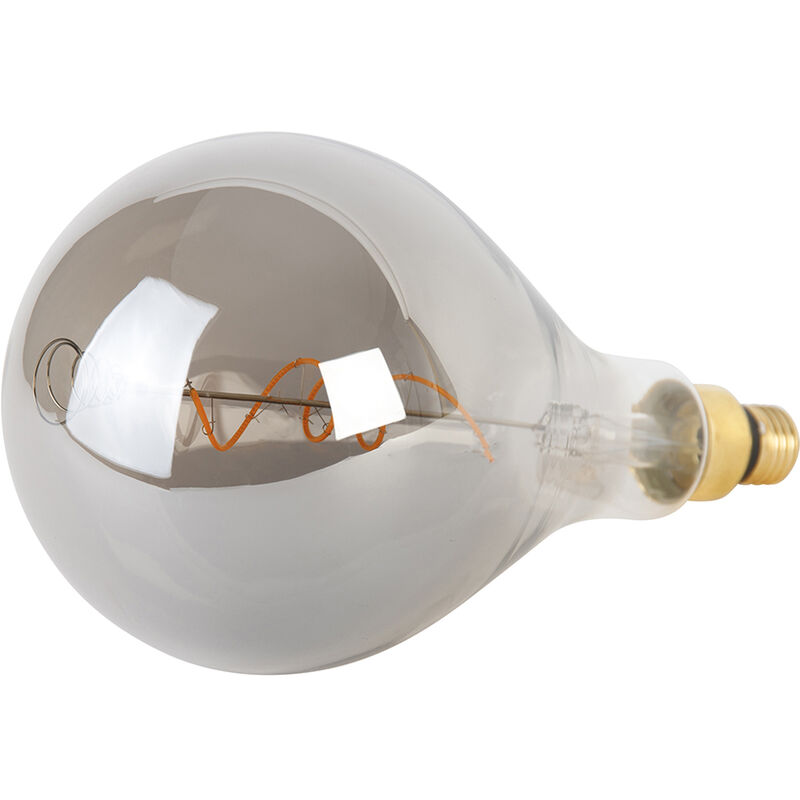 Lampada LED dimmerabile E27 filamento attorcigliato G125 fumo 4W 120 lm  1800K